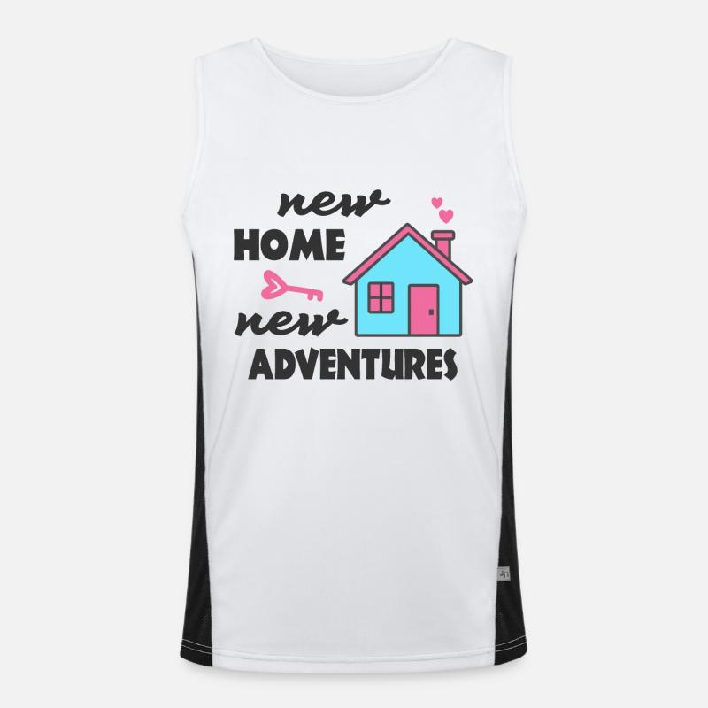 Housewarming party New Home New Adventures Men's Functional Contrast Tank Top 