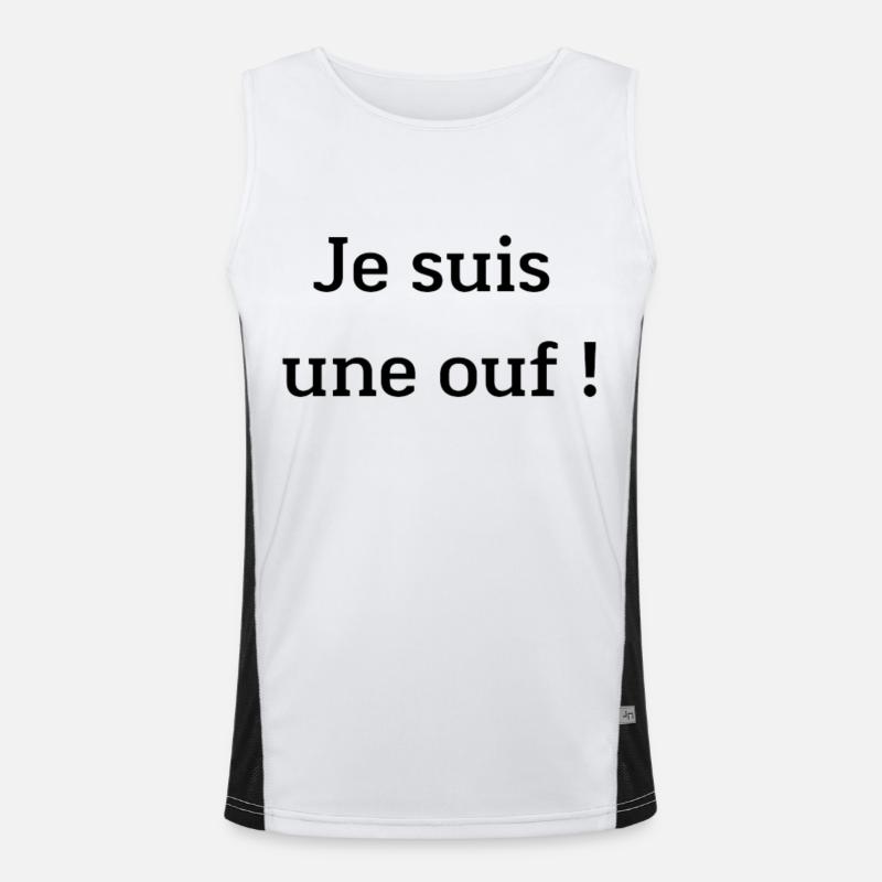 Je suis une ouf ! Débardeur respirant contrasté Homme 