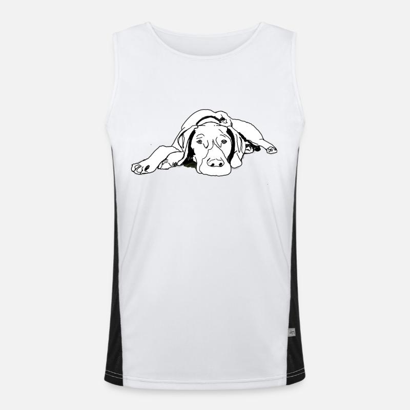 Pointer German Shorthair Men's Functional Contrast Tank Top 
