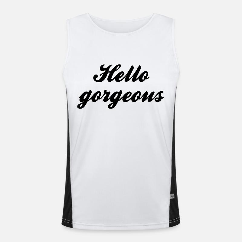 Hello gorgeous Funktionelles Kontrast-Tank Top für Männer 