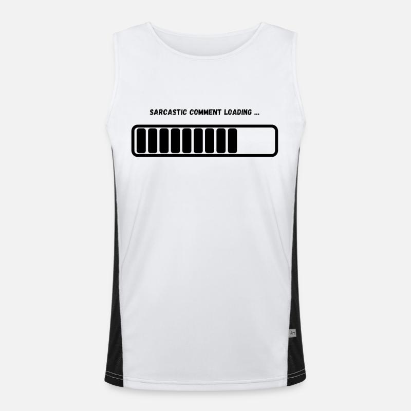 "Sarcastic Comment Loading" Graphic Design Apparel Men's Functional Contrast Tank Top 