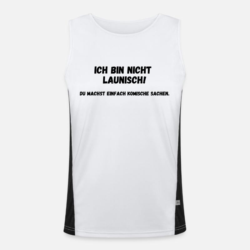 Ich bin nicht launisch Funktionelles Kontrast-Tank Top für Männer 