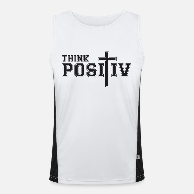 Think Positive Men's Functional Contrast Tank Top 