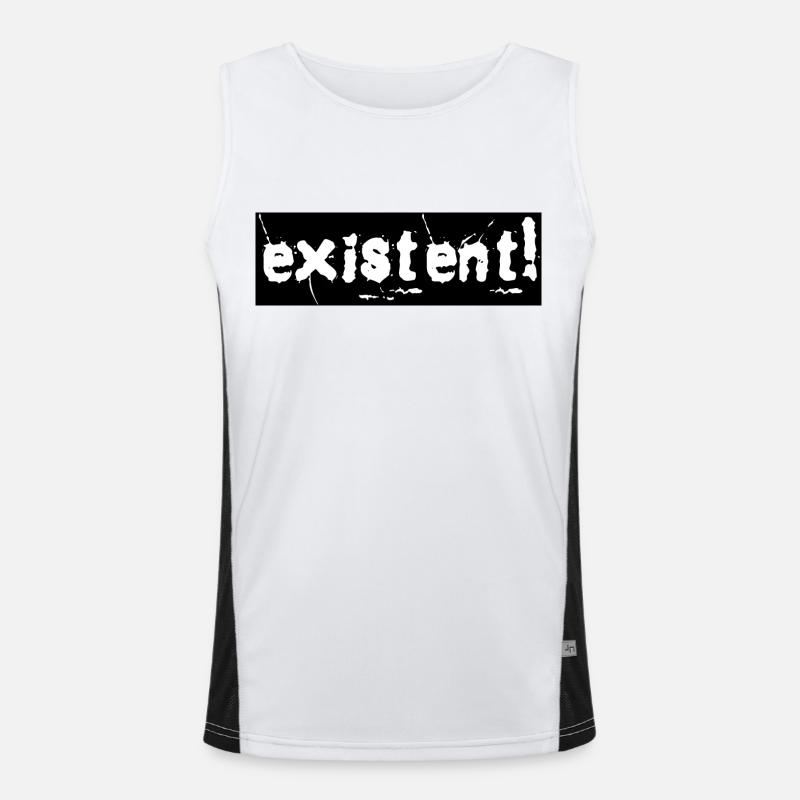 EXISTENT! (schwarz) Funktionelles Kontrast-Tank Top für Männer 