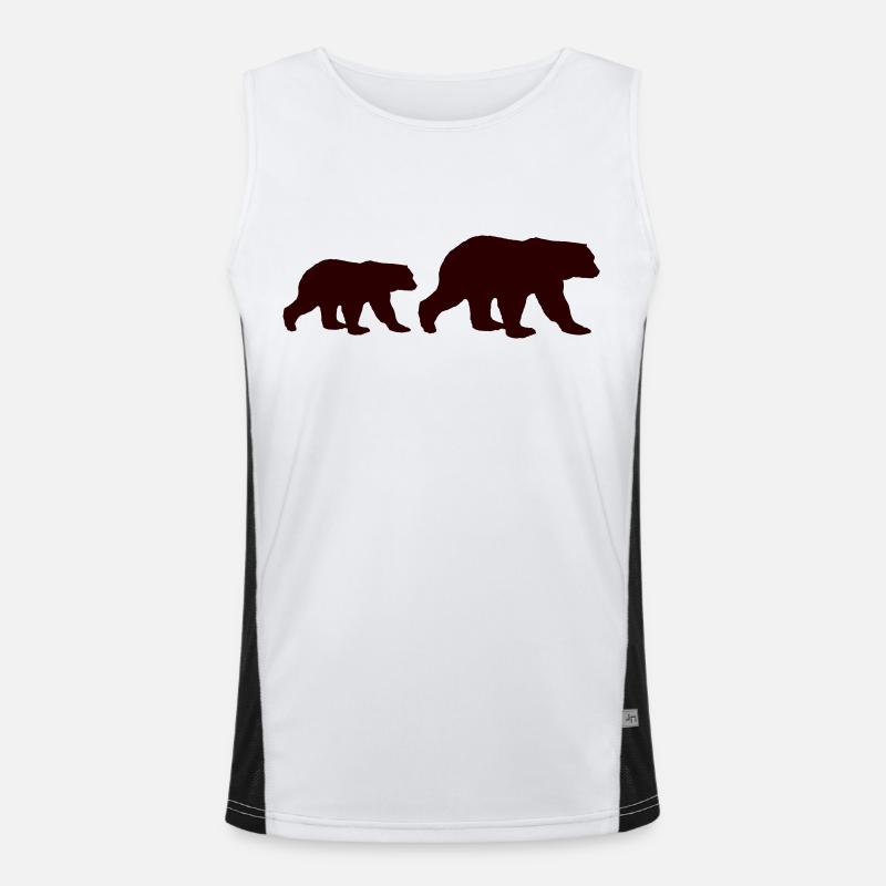 bären Funktionelles Kontrast-Tank Top für Männer 