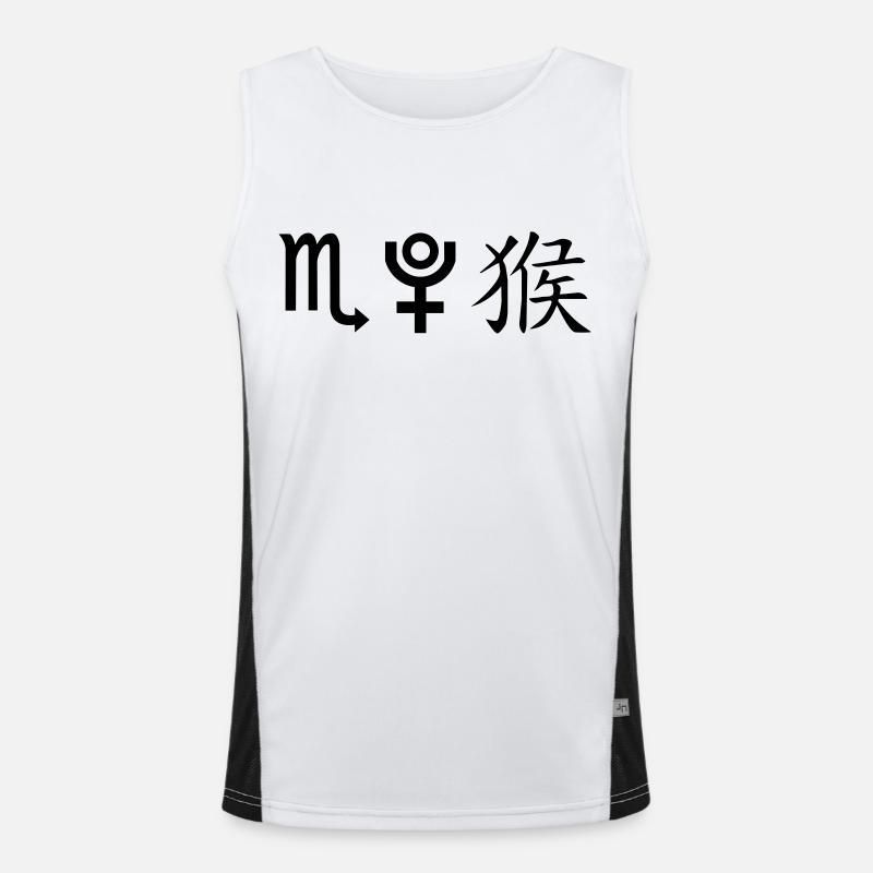 skorpion pluto affe Funktionelles Kontrast-Tank Top für Männer 