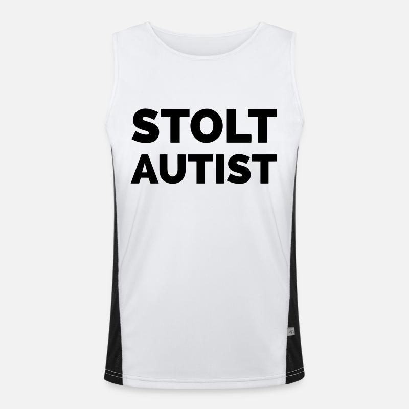 fièrement autiste Débardeur respirant contrasté Homme 