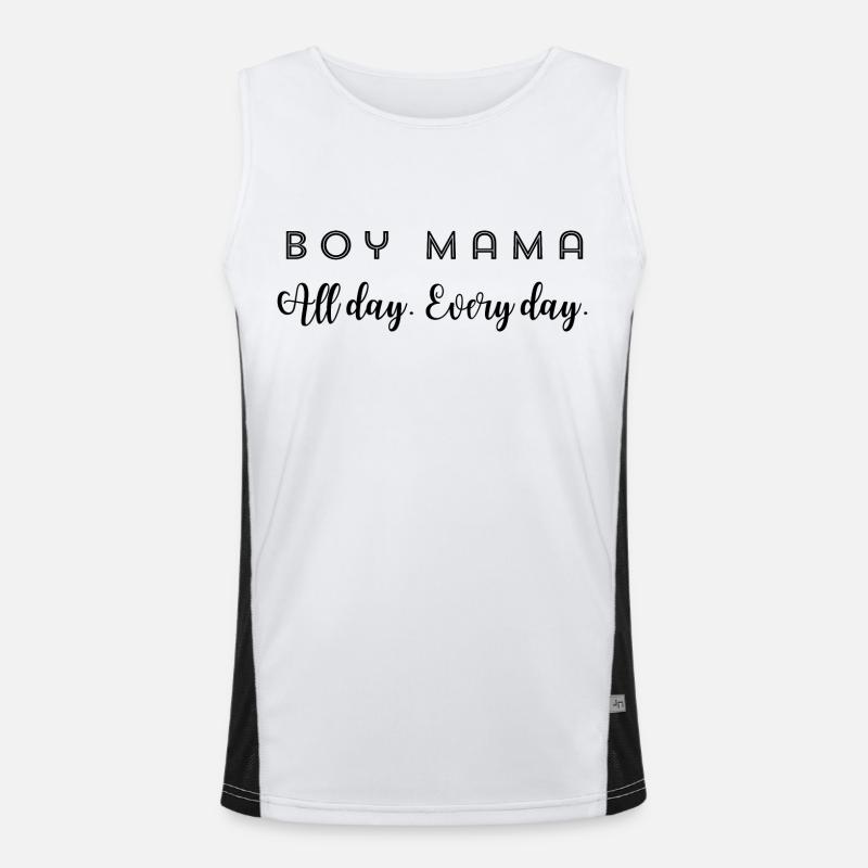 Boy Mama Funktionelles Kontrast-Tank Top für Männer 
