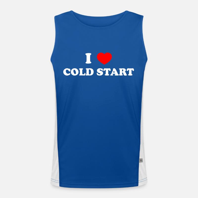 Ich liebe Kaltstart Funktionelles Kontrast-Tank Top für Männer 