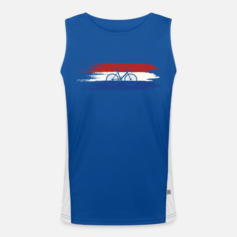 Drapeau des Pays-Bas Vélo Hollande Débardeur respirant contrasté Homme 