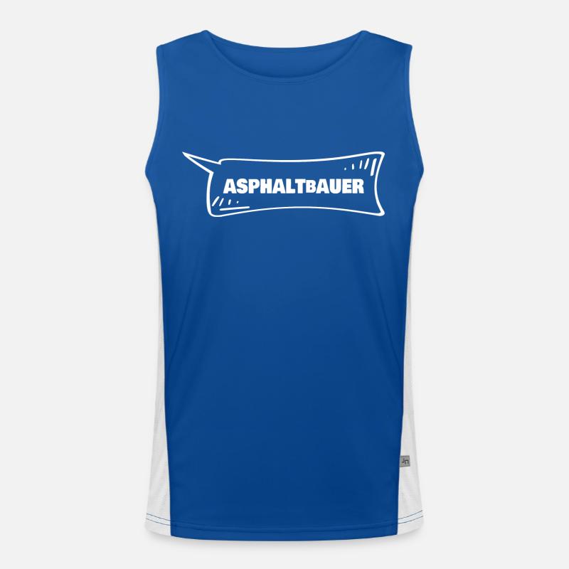 Le finisseur d’asphalte comme bulle de dialogue Débardeur respirant contrasté Homme 