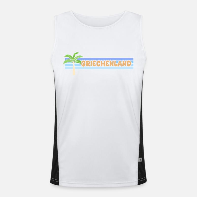 Greece as a holiday Men's Functional Contrast Tank Top 