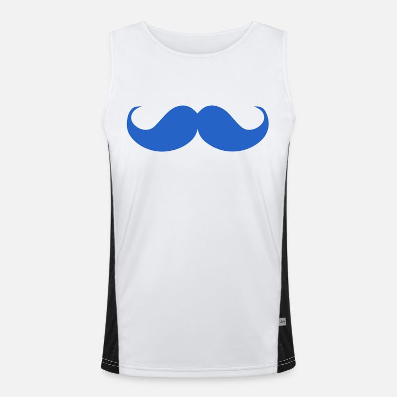 Prostatakrebs Bewusstsein Schnurrbart Funktionelles Kontrast-Tank Top für Männer 