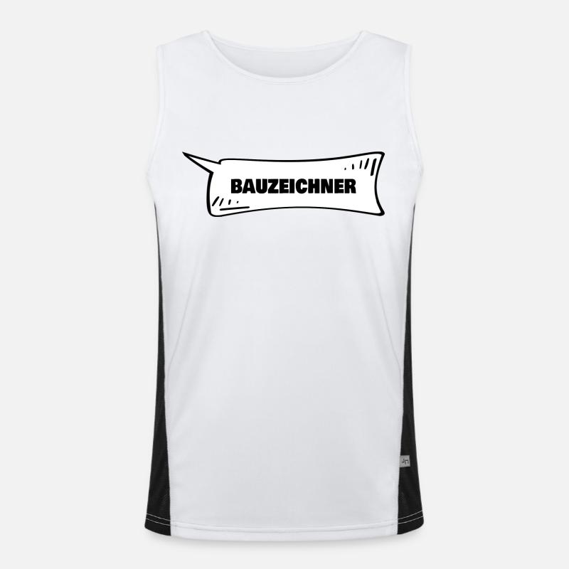 Speech Bubble Draughtsman Men's Functional Contrast Tank Top 