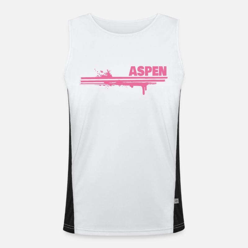 Farbklecks Aspen Funktionelles Kontrast-Tank Top für Männer 