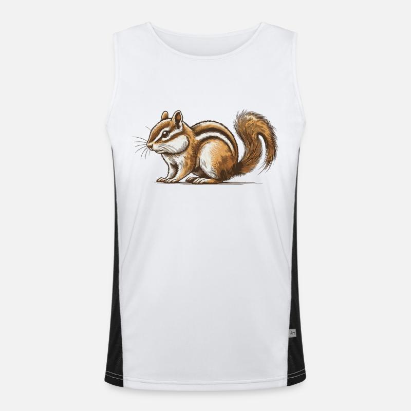 Streifenhörnchen Funktionelles Kontrast-Tank Top für Männer 