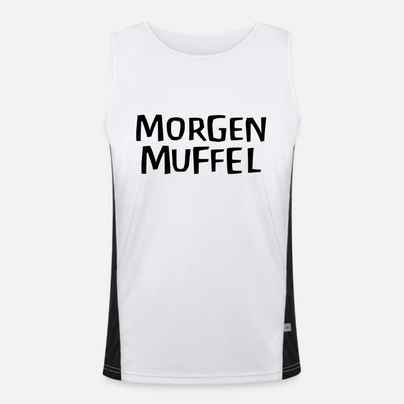 Morgenmuffel Funktionelles Kontrast-Tank Top für Männer 