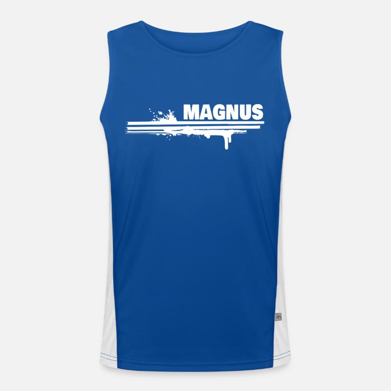 Farbklecks Magnus Funktionelles Kontrast-Tank Top für Männer 