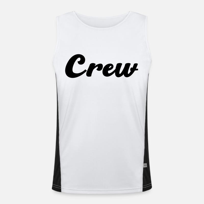 crew - Men's Functional Contrast Tank Top  - white/black