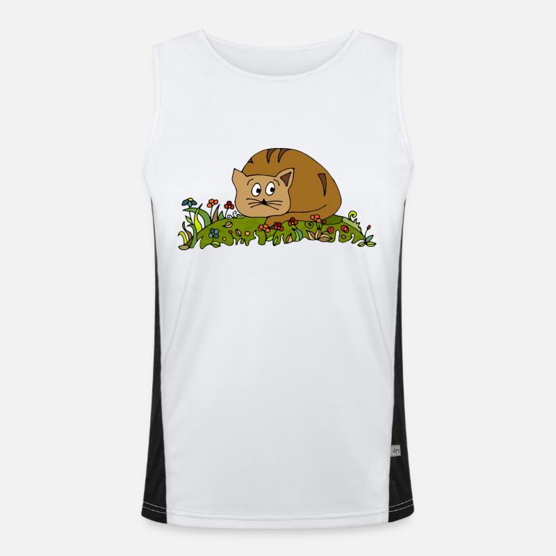 Cat Men's Functional Contrast Tank Top 