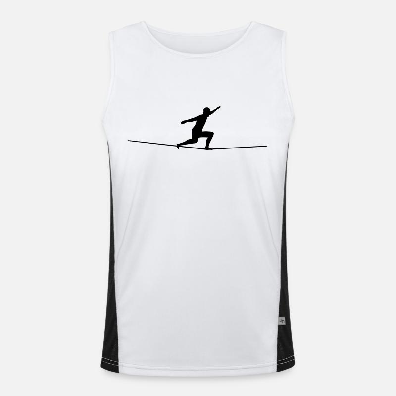 Slackline, Climbing Men's Functional Contrast Tank Top 