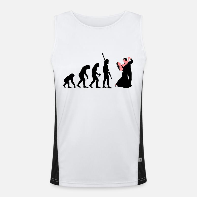 evolution_tanzpaar_a_2c - Men's Functional Contrast Tank Top  - white/black