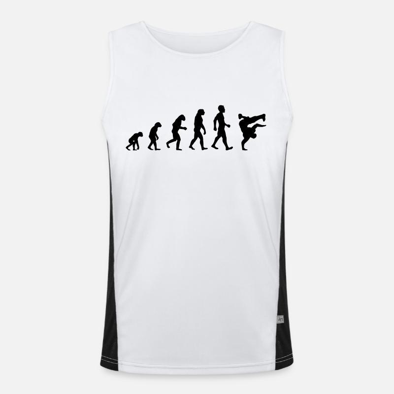 Evolution Breakdance motif comme un cadeau Débardeur respirant contrasté Homme 