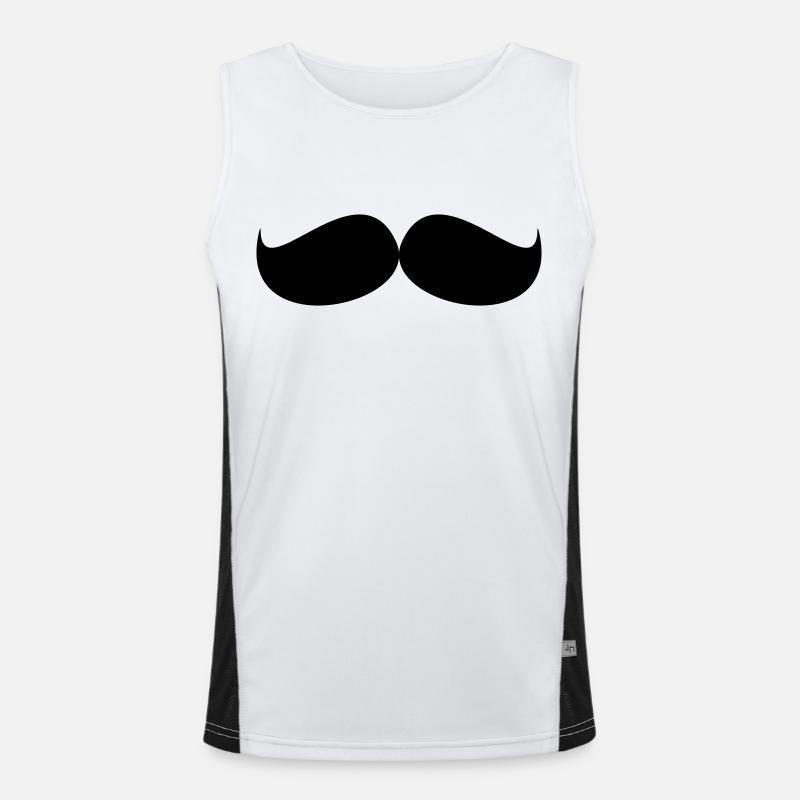 Schnurrbart / Mustache Funktionelles Kontrast-Tank Top für Männer 