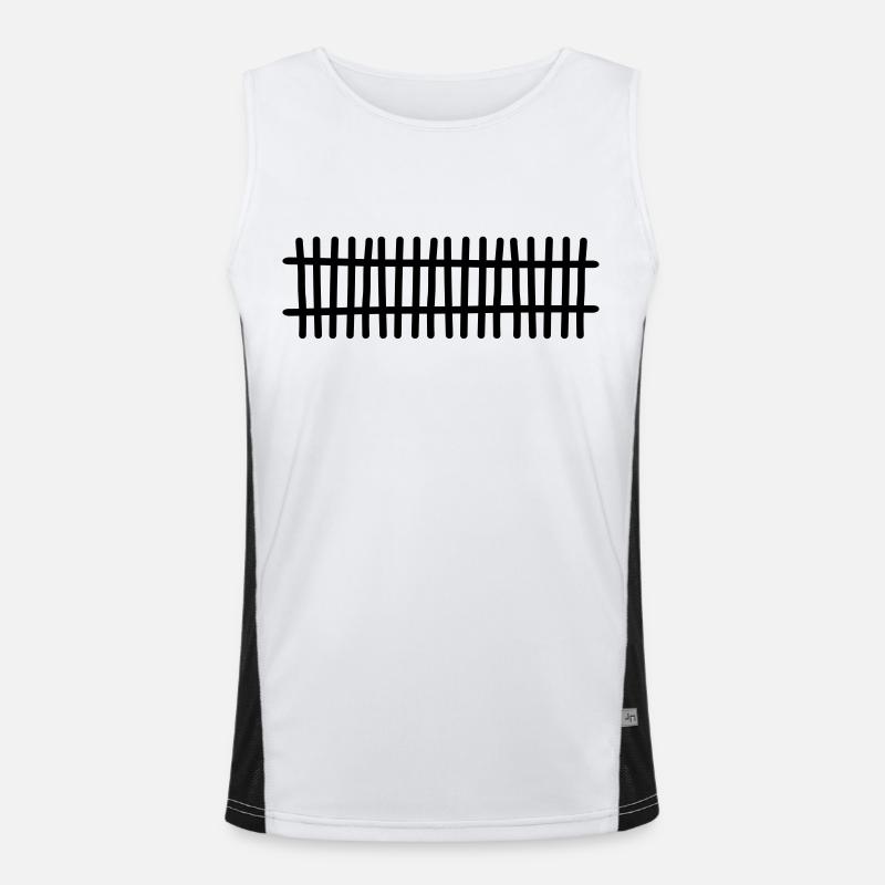 Fence - Men's Functional Contrast Tank Top  - white/black