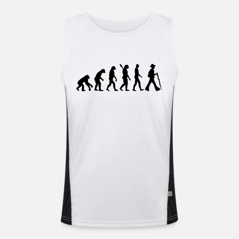 Evolution Carpenter - Men's Functional Contrast Tank Top  - white/black