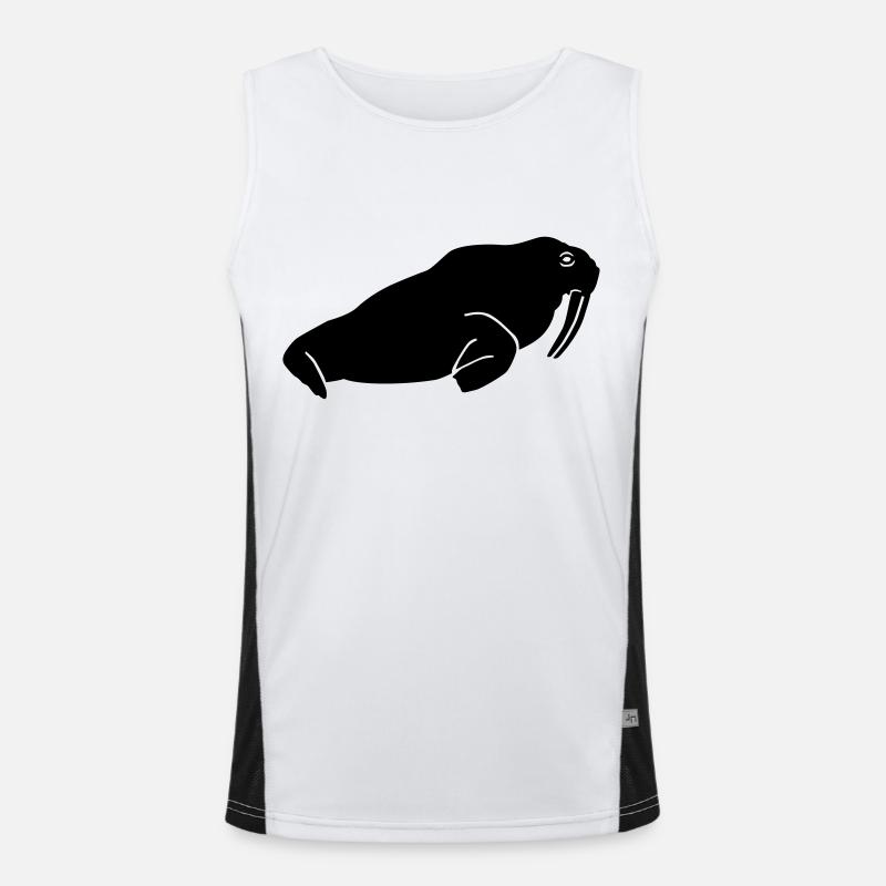 Walross Funktionelles Kontrast-Tank Top für Männer 