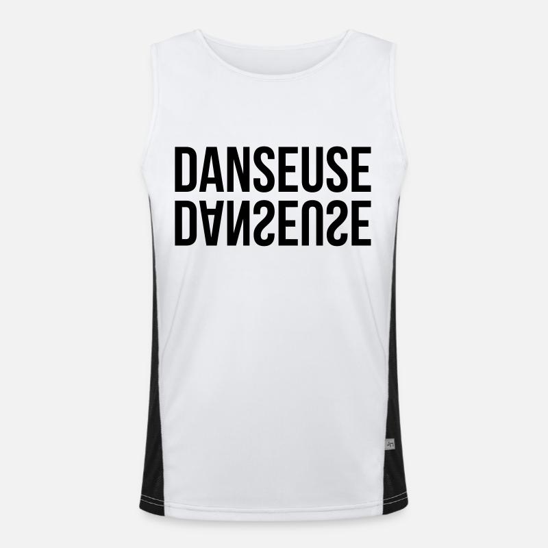 Danse / Danseur / Danseuse / Musique / Danser - Men's Functional Contrast Tank Top  - white/black
