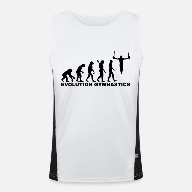 Evolution Gymnastics - Men's Functional Contrast Tank Top  - white/black