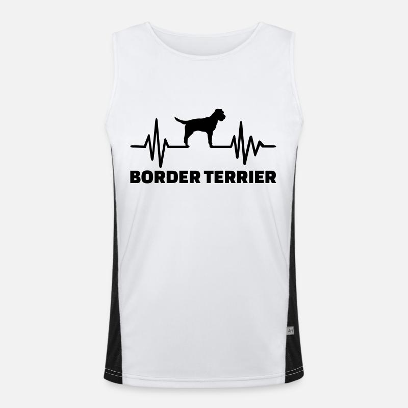 Border Terrier Débardeur respirant contrasté Homme 