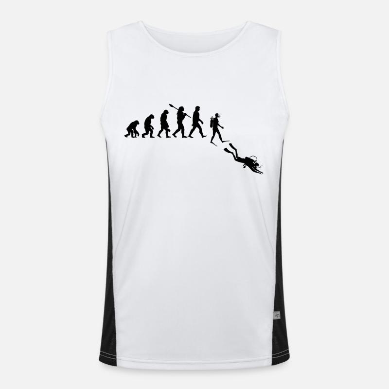 Diving Evolution Retro Gift For Diver Men's Functional Contrast Tank Top 