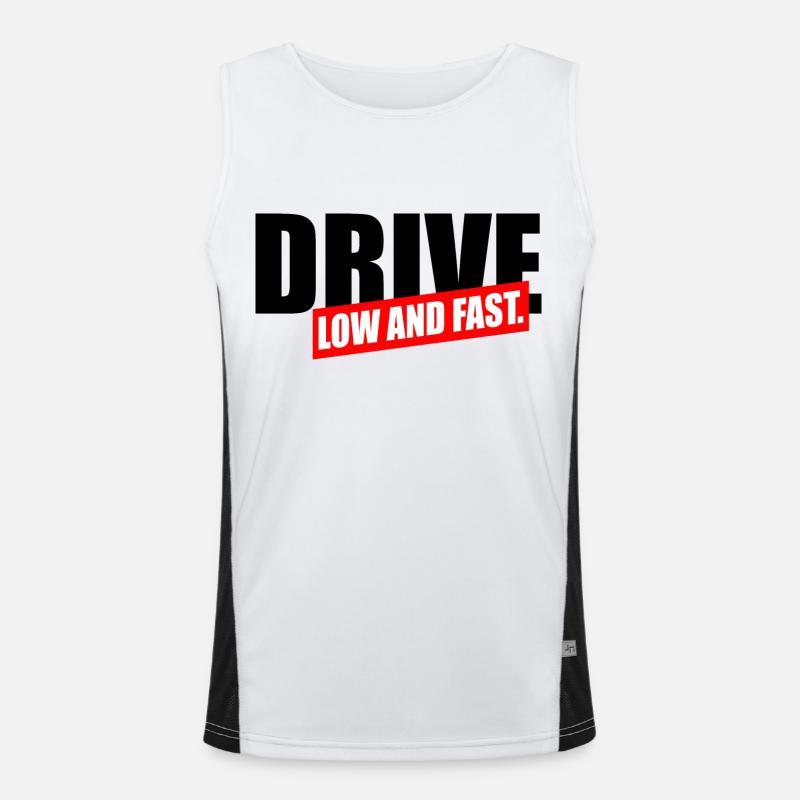 Drive Low and fast Funktionelles Kontrast-Tank Top für Männer 