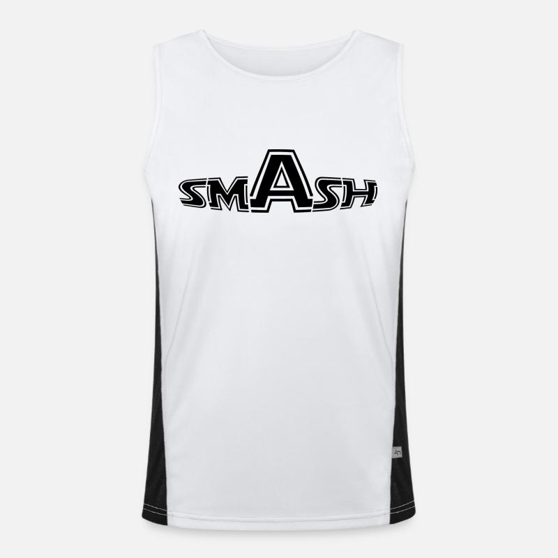 Noir - SMASH IT Débardeur respirant contrasté Homme 