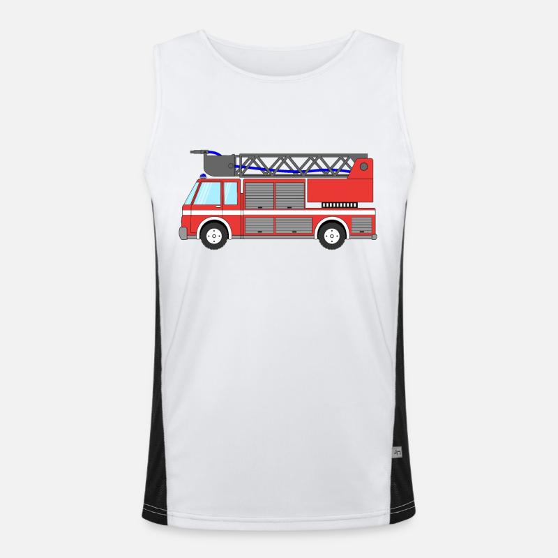 Fire engine Fire engine - Men's Functional Contrast Tank Top  - white/black