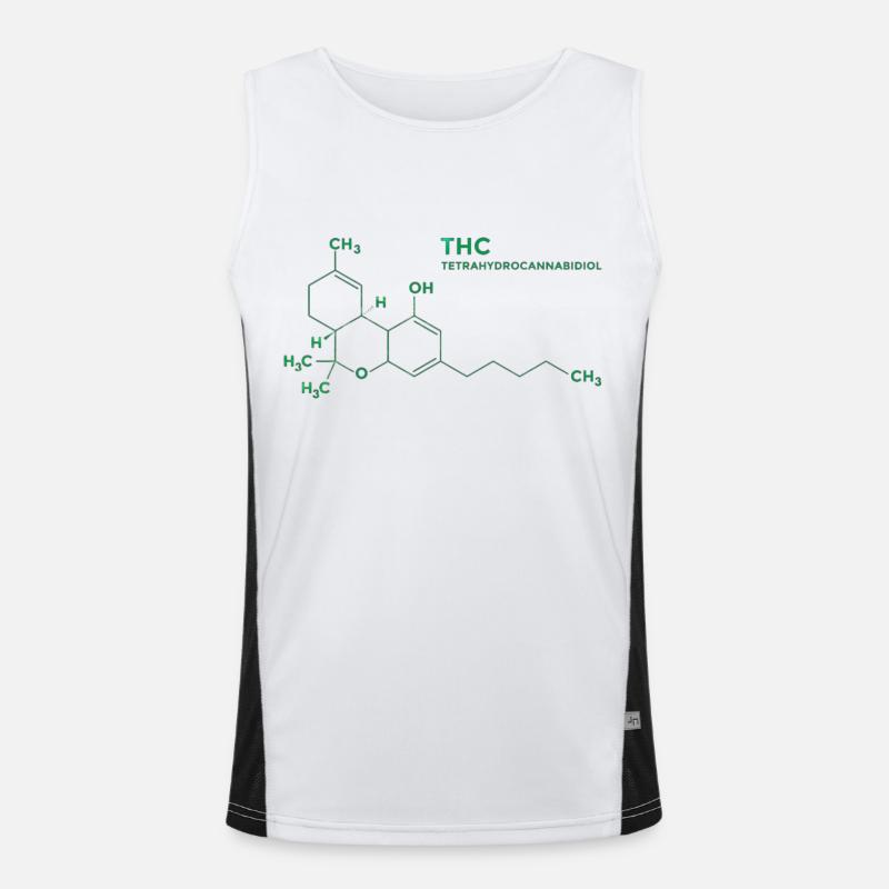 Molécule de THC Débardeur respirant contrasté Homme 