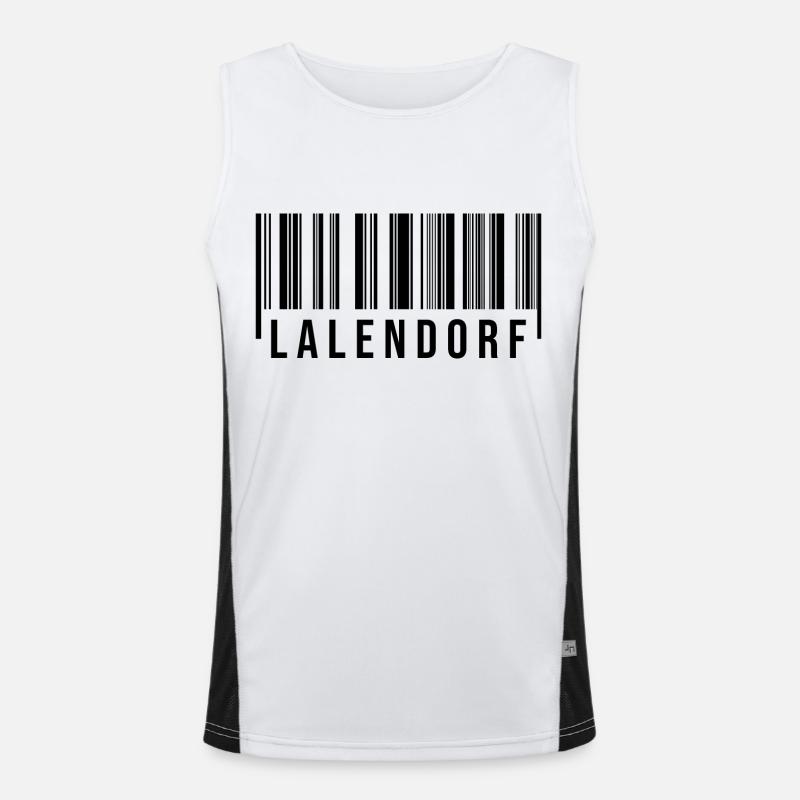 Lalendorf Strichcode Funktionelles Kontrast-Tank Top für Männer 