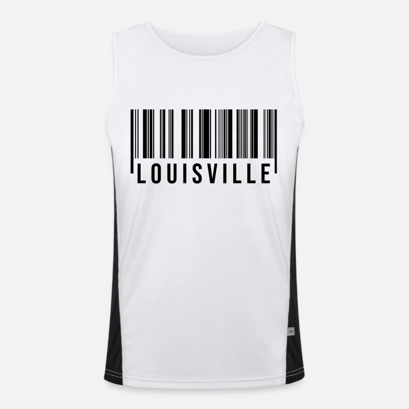 Louisville Barcode Funktionelles Kontrast-Tank Top für Männer 