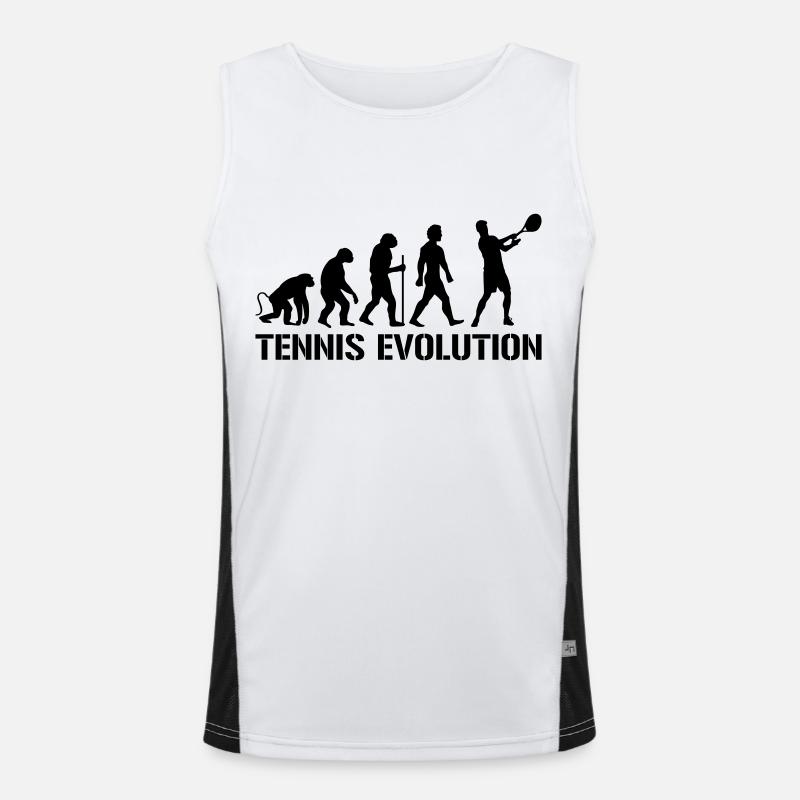 Evolution Tennis - Men's Functional Contrast Tank Top  - white/black