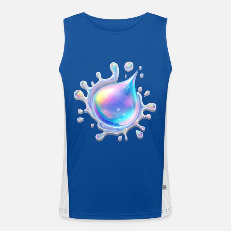 Goutte holographique 💧 Débardeur respirant contrasté Homme 