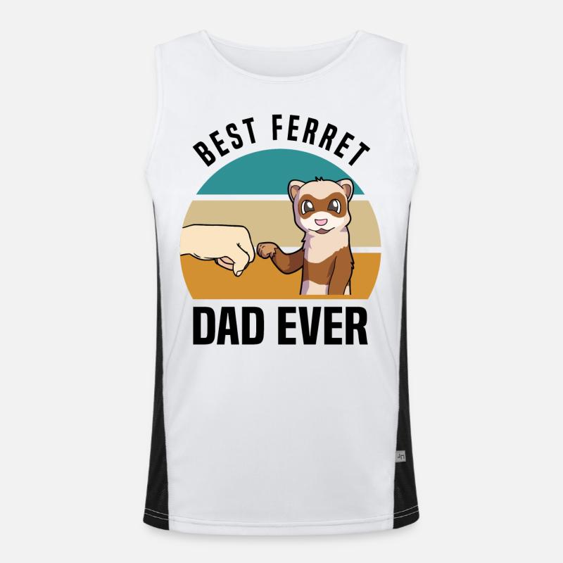 Frettchen Funktionelles Kontrast-Tank Top für Männer 