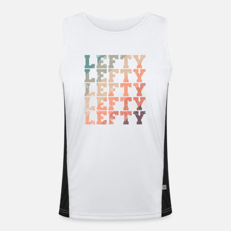 Lefty Left-handers écrivent la conversion Débardeur respirant contrasté Homme 