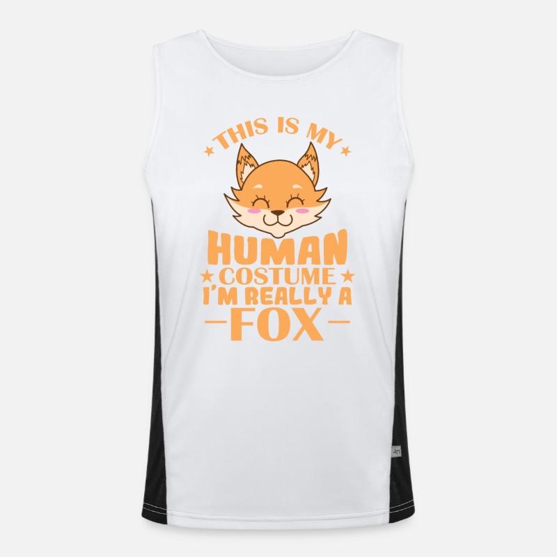 This is my Human Costume I'm really a Fox Funktionelles Kontrast-Tank Top für Männer 