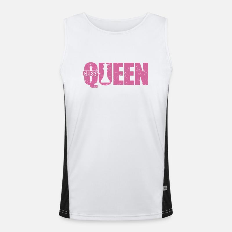 Chess Queen Chess Brain Teaser Board Game Men's Functional Contrast Tank Top 