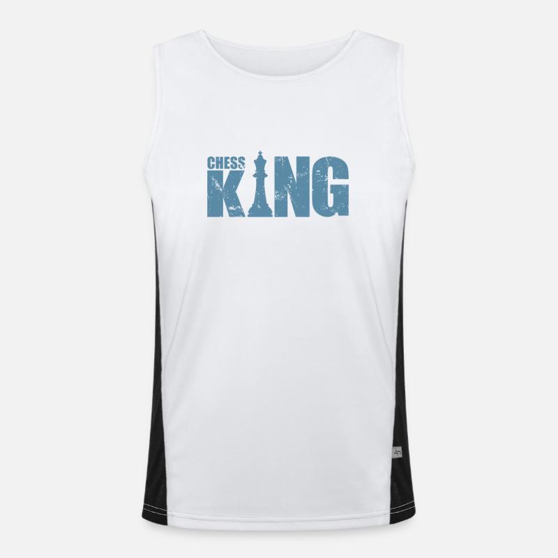 Chess King Chess Brain Teaser Board Game Men's Functional Contrast Tank Top 