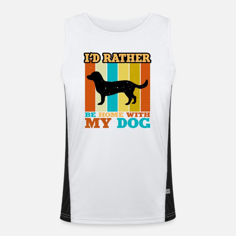 Alpine Dachsbracke Dog Silhouette Retro Sunset Débardeur respirant contrasté Homme 
