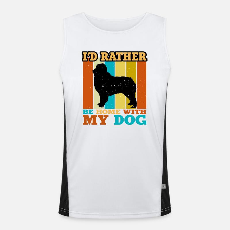 Austrealian Shephard Hund Silhouette Retro Sunset Funktionelles Kontrast-Tank Top für Männer 